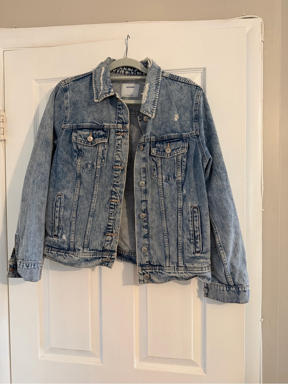 Old Navy Distressed Jean Jacket
